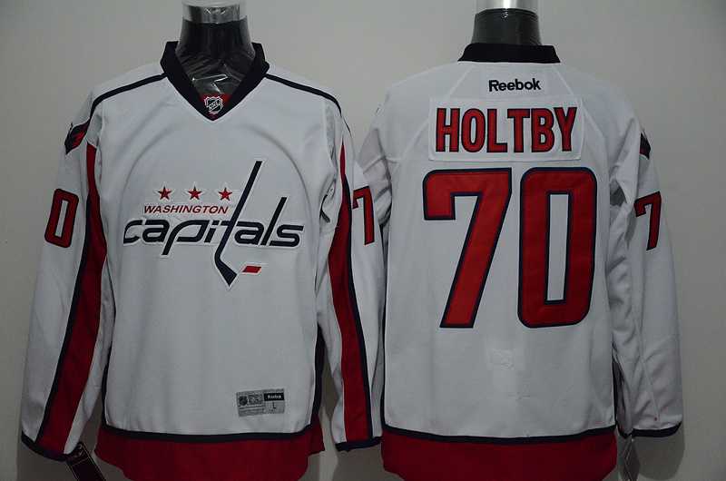 Washington Capitals #70 Braden Holtby White Stitched NHL Jersey