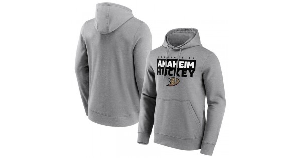 Anaheim Ducks Fanatics Branded Gain Ground Hoodie - Sports Grey - Image 2