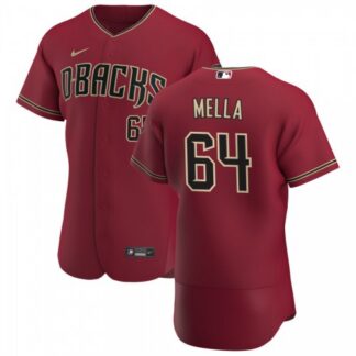 Arizona Diamondbacks #64 Keury Mella Men’s Nike Crimson Authentic Alternate Team MLB Jersey