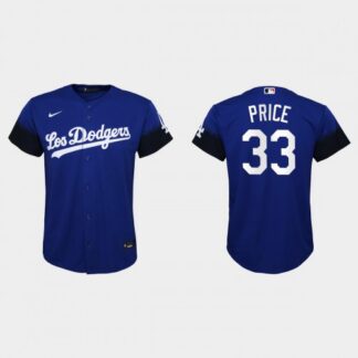 Los Angeles Los Angeles Dodgers #33 David Price Nike Youth 2021 City Connect MLB Jersey Royal Youth