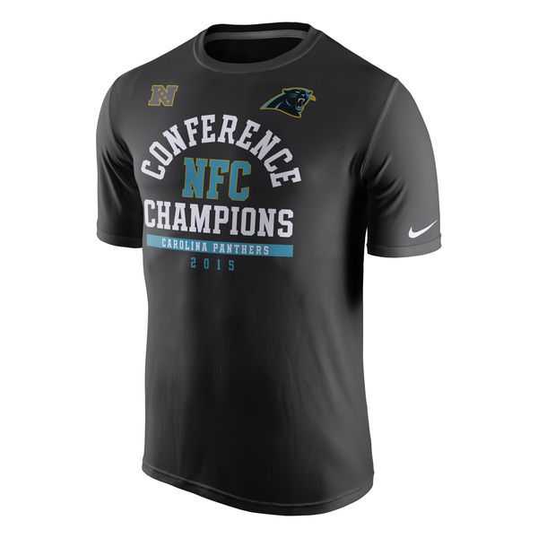 Carolina Panthers Nike 2015 NFC Conference Champions Arch Legend WEM T-Shirt - Black