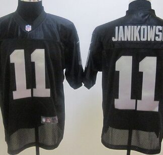 Nike Oakland Raiders #11 Sebastian Janikowski Black Elite Jersey