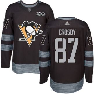 Adidas Pittsburgh Penguins #87 Sidney Crosby Black 1917-2017 100th Anniversary Stitched NHL Jersey
