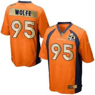 Nike Denver Broncos #95 Derek Wolfe Orange Team Color Men’s Stitched NFL Game Super Bowl 50 Collection Jersey