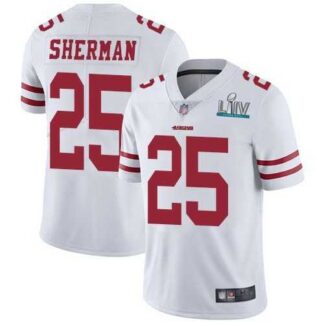 Youth Nike 49ers 25 Richard Sherman White 2020 Super Bowl LIV Vapor Untouchable Limited Jersey