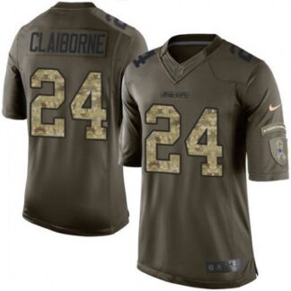 Cowboys #24 Morris Claiborne Green Color Youth Stitched NFL Limited Salute to Service Jersey