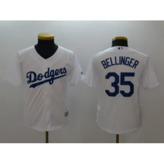 Youth Los Angeles Dodgers #35 Cody Bellinger White Cool Base Stitched MLB Jersey QZTU