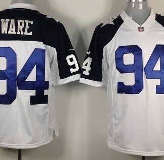 Nike Dallas Cowboys #94 DeMarcus Ware White Thanksgiving Limited Jersey