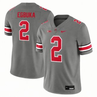 Breathable Emeka Egbuka Ohio State Buckeyes Nike Alternate Game Jersey - Steel for game day
