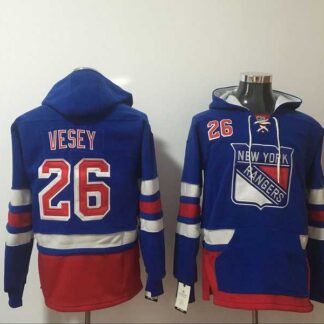 New York Rangers #26 Jimmy Vesey Blue All Stitched Hooded Sweatshirt