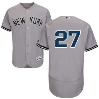 New York Yankees #27 Austin Romine Gray Flexbase Stitched Jersey DingZhi