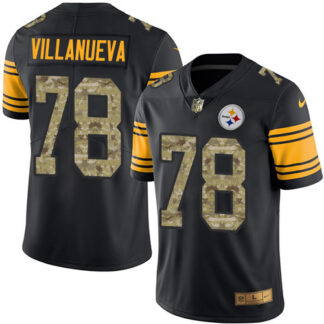 Nike Pittsburgh Steelers #78 Alejandro Villanueva Black/Camo Men’s Stitched NFL Limited Rush Jersey
