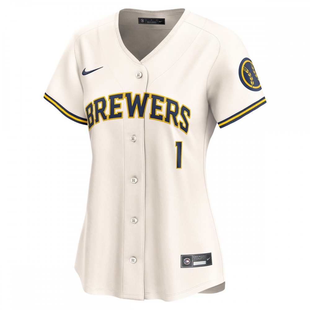Milwaukee Brewers Nike Women's #1 Mom Home Limited Jersey - Cream - Image 2