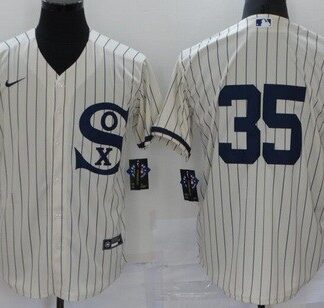 Men's Chicago White Sox #35 Frank Thomas Cream 2021 Field of Dreams Cool Base Jersey
