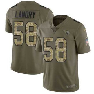 Nike Titans 58 Harold Landry Olive Camo Salute To Service Limited Jersey Dzhi