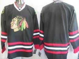Youth Chicago Blackhawks Customized Black Stitched Hockey Jersey