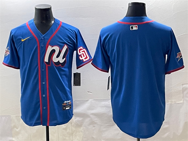 Men's National League San Diego Padres Blank Blue 2025 All-Star Edition Limited Stitched Baseball Jersey