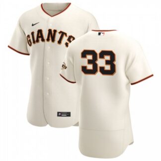San Francisco Giants #33 Darin Ruf Men’s Nike Cream Home 2020 Authentic Player MLB Jersey