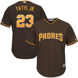 Padres 23 Fernando Tatis Jr. Brown Cool Base Jersey Dzhi