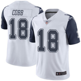 Nike Dallas Cowboys #18 Randall Cobb White Men’s Stitched NFL Limited Rush Jersey