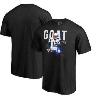 Men's New England Patriots Tom Brady Pro Line by Fanatics Branded GOAT T-Shirt - Black FengYun