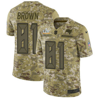 Nike Tampa Bay Buccaneers #81 Antonio Brown Camo Men’s Super Bowl LV Bound Stitched NFL Limited 2018 Salute To Serv...