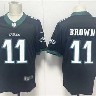 Men's Philadelphia Eagles #11 A.J. Brown Black 2024 New Vapor Untouchable Limited Stitched Jersey