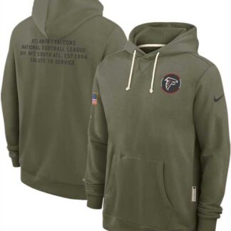 Men's Atlanta Falcons Olive 2025 Salute to Service Pullover Hoodie