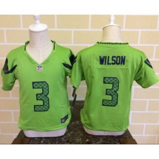 Toddler Nike Seattle Seahawks #3 Russell Wilson Green Alternate Stitched NFL Elite Jersey