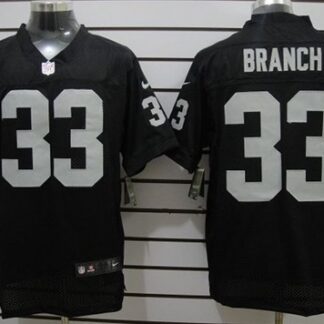 Nike Oakland Raiders #33 Tyvon Branch Black Elite Jersey