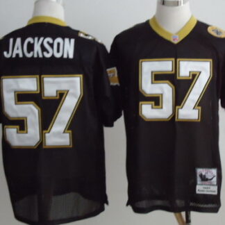 New Orleans Saints #57 Rickey Jackson Black Throwback Jersey