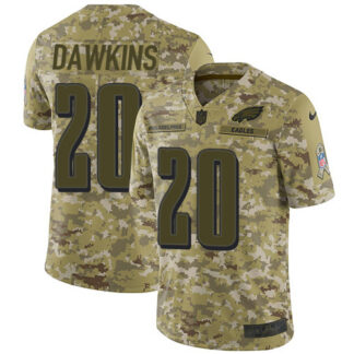 Nike Philadelphia Eagles #20 Brian Dawkins Camo Youth Stitched NFL Limited 2018 Salute to Service Jersey