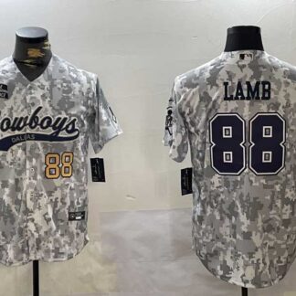 Men's Dallas Cowboys #88 CeeDee Lamb Arctic Camo 2024 Salute to Service Stitched Baseball Jerseys
