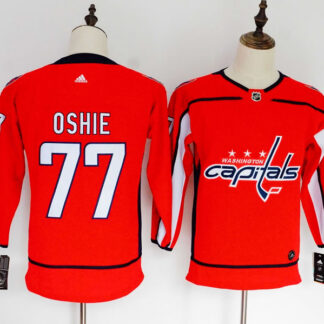 Breathable Women Capitals 77 T.J. Oshie Red Adidas Stitched Jersey for game day
