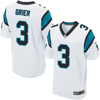 Nike Carolina Panthers #3 Will Grier White Men’s Stitched NFL New Elite Jersey