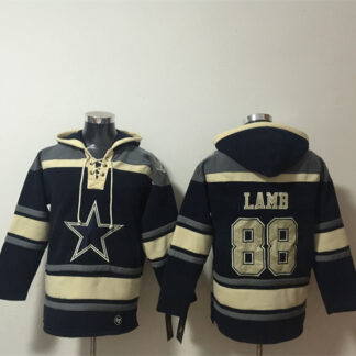 Men's Dallas Cowboys #88 CeeDee Lamb Navy Ageless Must-Have Lace-Up Pullover Hoodie