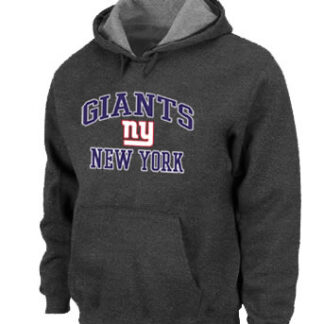 Breathable New York Giants Heart x26 Soul Pullover Hoodie Navy Grey for game day