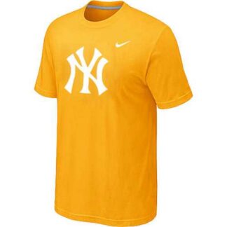 Men's New York Yankees Fresh Logo Yellow T-Shirt