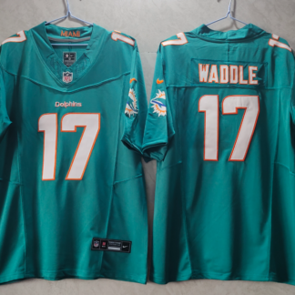 Men's Miami Dolphins #17 Jaylen Waddle Green 2023 FUSE Vapor Limited Throwback Stitched Jersey