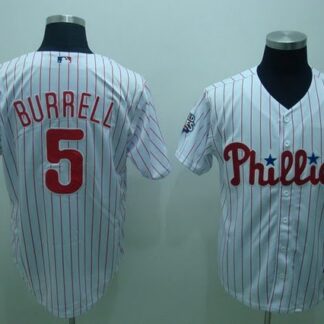 Philadelphia Phillies #5 Pat Burrel white Jerseys