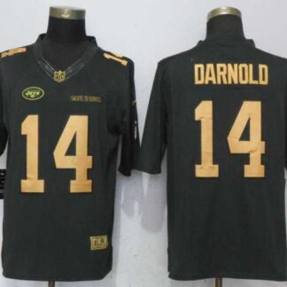 Nike Jets 14 Sam Darnold Gold Anthracite Salute To Service Limited Jersey