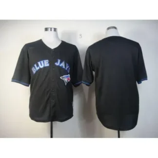 Breathable Blue Jays Blank Black Fashion Stitched MLB Jersey for game day