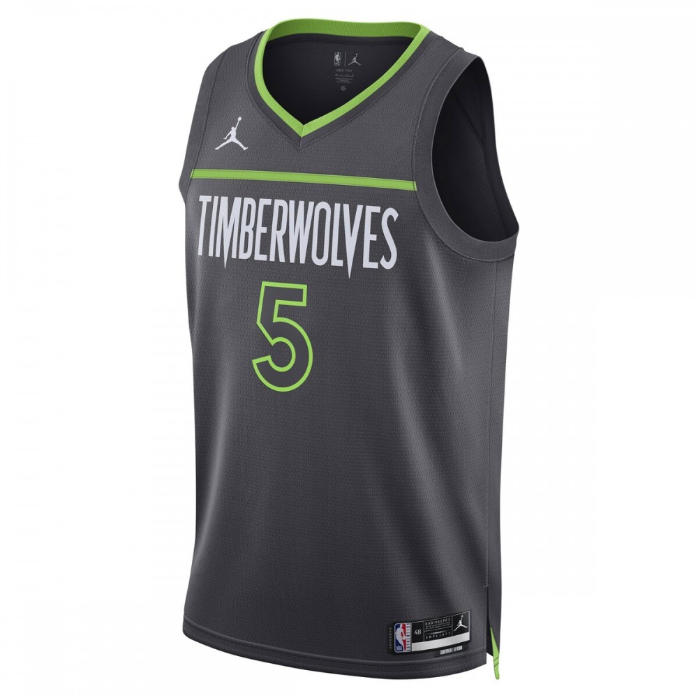 Anthony Edwards Minnesota Timberwolves Jordan Brand Unisex Swingman Black Jersey - Statement Edition - Image 2
