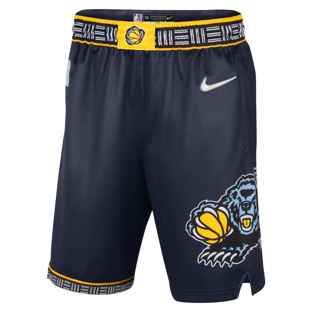 Men's Memphis Grizzlies Nike Navy 2021/22 Swingman Short - City Edition - Image 2