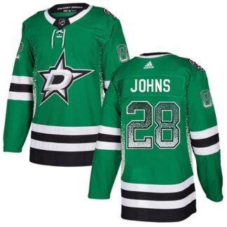 Adidas Dallas Stars #28 Stephen Johns Green Home Authentic Drift Fashion Stitched NHL Jersey