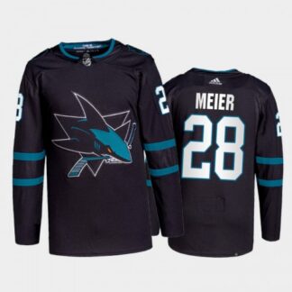 Adidas San Jose Sharks #28 Timo Meier Men’s 2021-22 Alternate Authentic NHL Jersey – Black Men’s