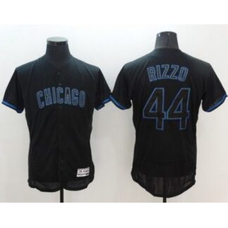 Breathable Cubs #44 Anthony Rizzo Black Fashion Flexbase Authentic Collection Stitched MLB Jersey for game day