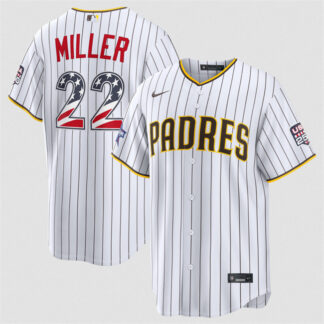 Men's San Diego Padres #22 Mason Miller White 2026 All-Star Edition Stars & Stripes Stadium Pick-A-Player Stitched...