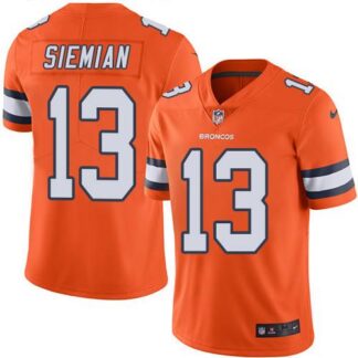 Nike Denver Broncos #13 Trevor Siemian Orange Men’s Stitched NFL Limited Rush Jersey