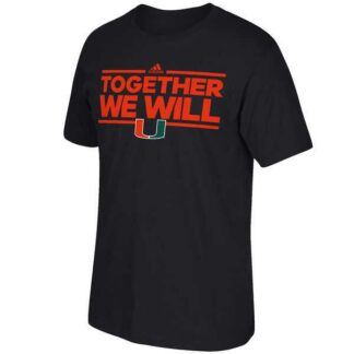Miami Hurricanes Together We Will WEM T-Shirt - Black